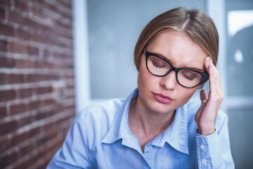 Tired business woman