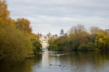 View of London's St. James's Park in Autumn