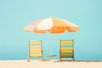 Pastel Paradise: Relaxation by the Seashore