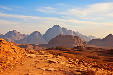Fototapeta premium Hiking to Heaven: Mt. Sinai