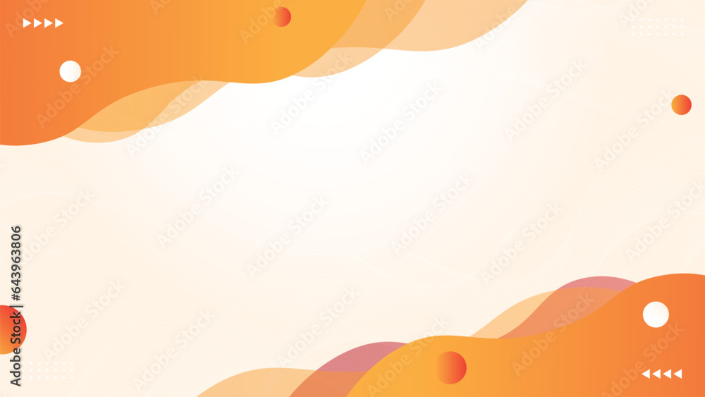 Wall mural abstract colorful orange curve background