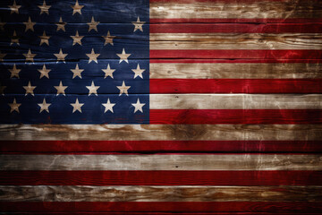 Tattered USA Flag