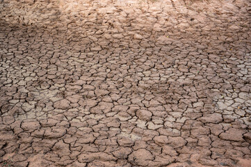 Cracks in the dry ground background