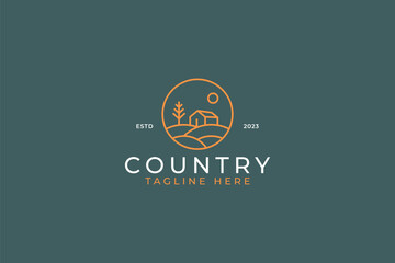 Countryside Rural Village Logo Badge