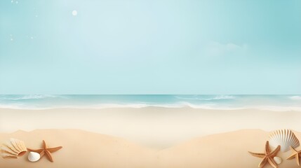 Fototapeta na wymiar Beach theme background , web- design , wallpaper , Generative AI