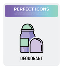 Deodorant thin line icon. Personal hygiene care. Modern vector illustration.