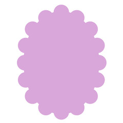 Postage stamp oval shape flat illustration