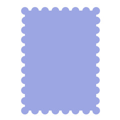 Postage stamp rectangle shape flat illustration