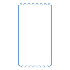 Ticket shape outline illustration