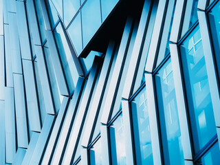 Modern building Glass facade steel pattern Architecture details - 643967214