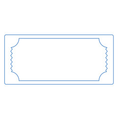 Ticket shape outline illustration