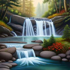 waterfall in the park