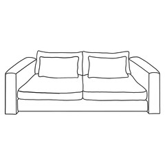 Couch outline illustration