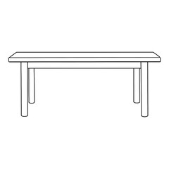 Sool bench outline illustration