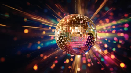 Fotobehang Party lights disco ball © Rimsha