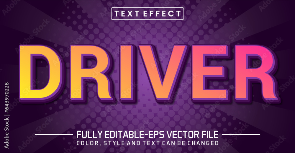Poster driver text editable style effect