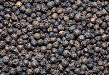 Many grains of black pepper