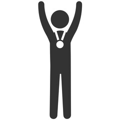 Winner success icon symbol image vector. Illustration of reward champion win championship bedge image design