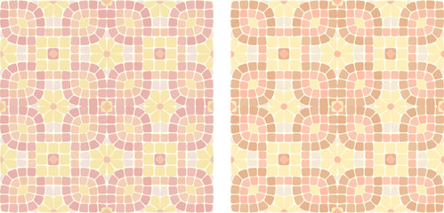 beige and pink colors. For ceramics, tiles, ornaments, backgrounds and other projects.