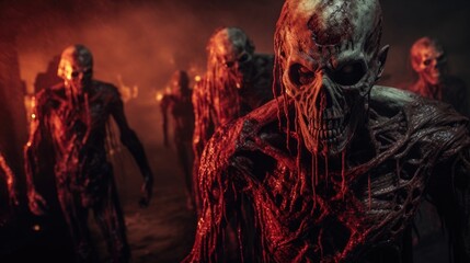 Night of the Living Dead: Scary Zombies - Halloween, Horror, Creepy, Undead, Apocalypse, Gore, Halloween Night, Zombie Makeup, Horror Movie, Undead Army, Creatures, Terror, Spooky, Zombie Horde