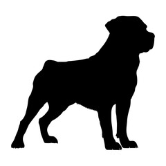 Rottweiler dog silhouette. Vector illustration