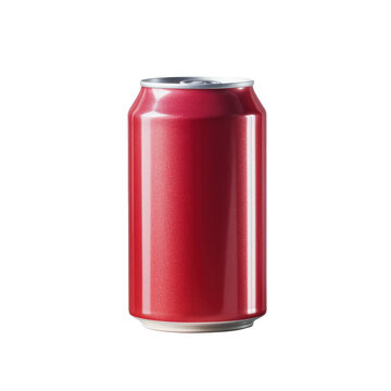 red soda can isolated on transparent background
