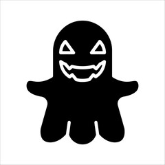 Scary ghosts icon, Halloween character icon button, vector, sign, symbol, vector illustration on white background
