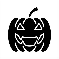 Pumpkin line icon, outline vector sign, linear style pictogram. Halloween holiday symbol, vector illustration on white background