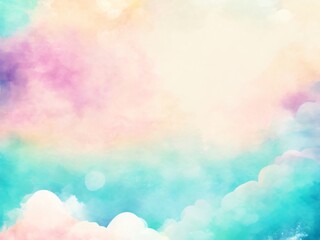 Abstract nature watercolor background, pastel gradient watercolor - obrazy, fototapety, plakaty