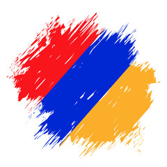 brush stroke flag of armenia transparent design