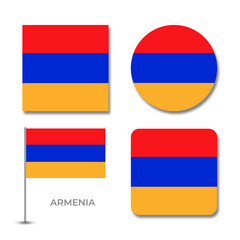 armenia flag  set design transparent background png file