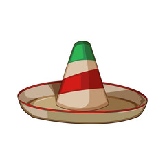 traditional sombrero cartoon. symbol latin, music happy, celebration maracas traditional sombrero sign. isolated symbol vector illustration