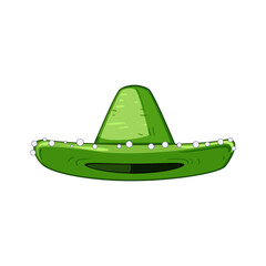 latin sombrero cartoon. music happy, celebration maracas, festival latino latin sombrero sign. isolated symbol vector illustration