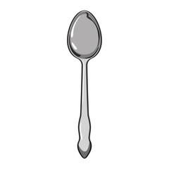 fork spoon cartoon. silverware metal, knife view, cutlery kitchen fork spoon sign. isolated symbol vector illustration