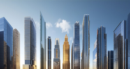 Fototapeta premium Skyscrapers Modern Background