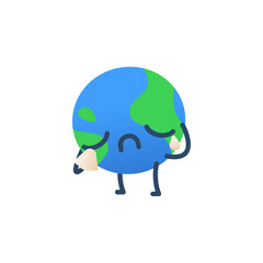 Sadness earth gradient illustration