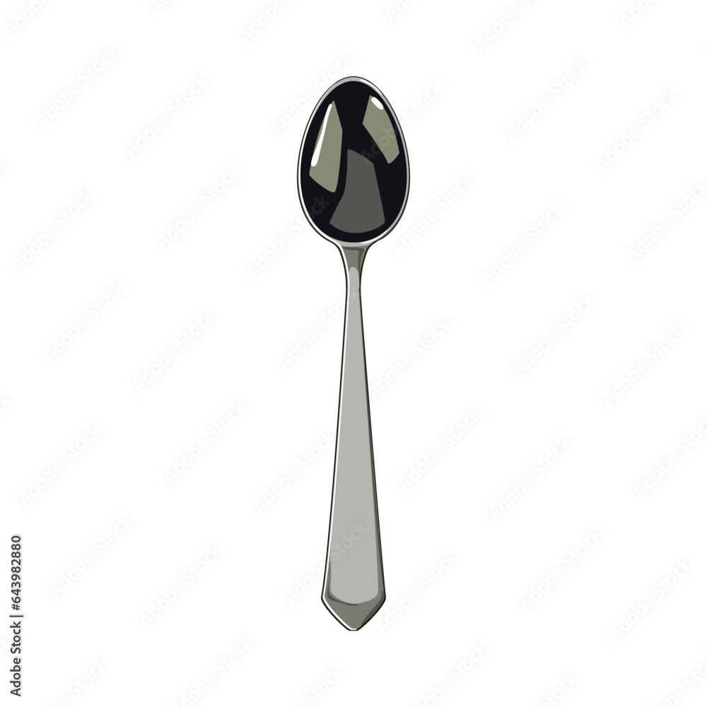 Poster knife spoon cartoon. view cutlery, kitchen steel, cooking stainless knife spoon sign. isolated symbol vector illustration