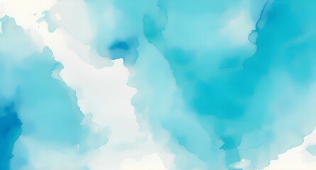 Fototapeta na wymiar Elegant Cyan Abstract Watercolor Background, Colorful Liquid Paint Abstract, Abstract Watercolor Texture, High Resolution