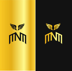 Fototapeta premium mnm letter branding logo design 