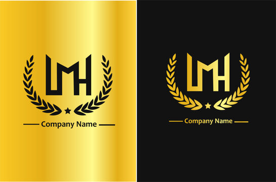 lmh letter branding logo designtemplate