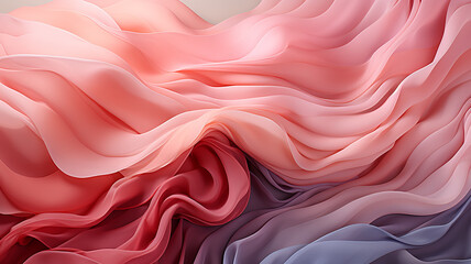 Obraz premium delicate pastel pink silk wavy background, soft color pattern
