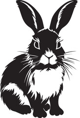 Bunny icon, Rabbit Logo, Farm animal, Vector Illustration, SVG