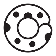 Fototapeta premium bagel glyph icon