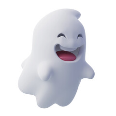 3d Cute Ghost, Halloween Ghost, Halloween holiday concept.