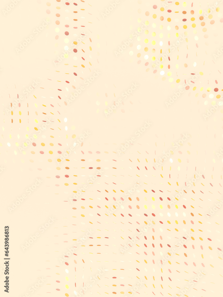 Poster Background shows a smooth wave-like of a multicolored pattern of sparkling sequins. 3d rendering digital illustration