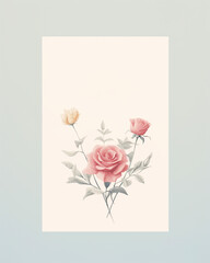 Floral style mockup with empty space for copy and a olive green soft background 