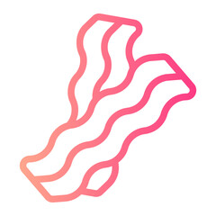 bacon gradient icon