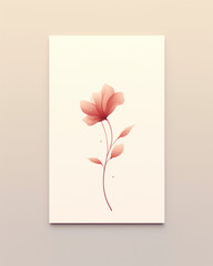 Floral style mockup with empty space for copy and a beige soft background 