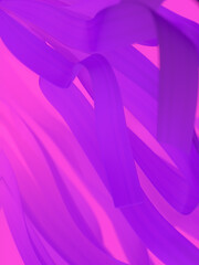 Beautiful pattern with fluctuating strips of fabric in the wind. Abstract background. 3d rendering digital illustration