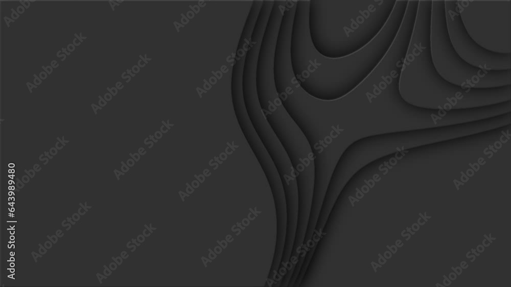 Poster black cutted abstract background pattern of lines and waves